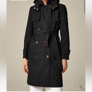 J. Crew Icon Trench in Black New with Tags Size 6